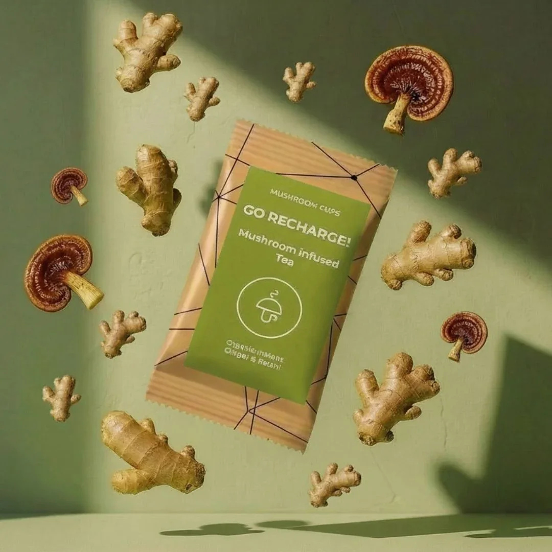 Go Recharge - tea with mushrooms - for gut health and digestion